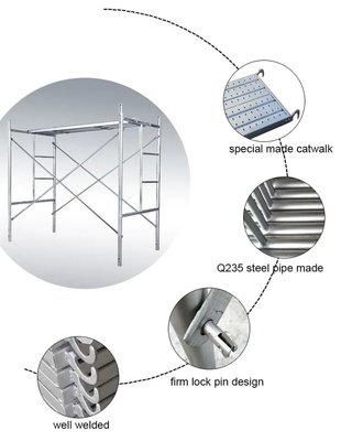 Q235 Metallic Steel Scaffolding Type Frame H-Frame System  Construction Sales