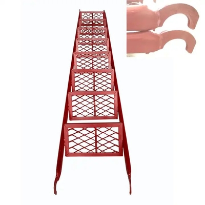 Silver Scaffolding Ladders with 30cm Step Height Aluminum / HDG Material