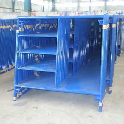 Fabricated Narrow Step Ladder Frame Steel Scaffolding System with Cross Braces