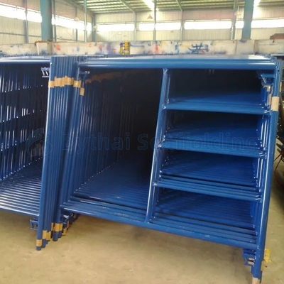 Fabricated Narrow Step Ladder Frame Steel Scaffolding System with Cross Braces