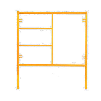 5ft x 5ft Frame Scaffolding Mason Ladder Style Double Yellow Powder Coated Q355 Steel Sturdy and Safe for Construction
